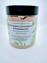 Load image into Gallery viewer, Eucalyptus, Lemongrass and Frankincense Emulsified Salt Scrub